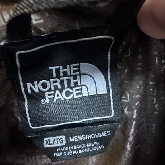 The North Face HyVent Hooded Jacket Men’s XL Brown Pinstripe Ski Shell - Picture 6 of 11